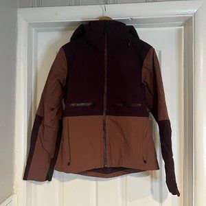 The North Face W Anonym Waterproof Down Ski Jacket- Size M- Brown/Purple